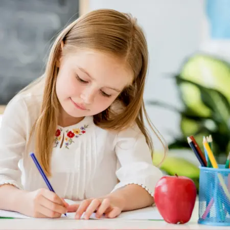 girl is writing- sample 1